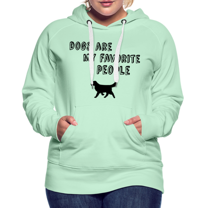 Frauen Premium Hoodie - Favorite Dog - helles Mintgrün