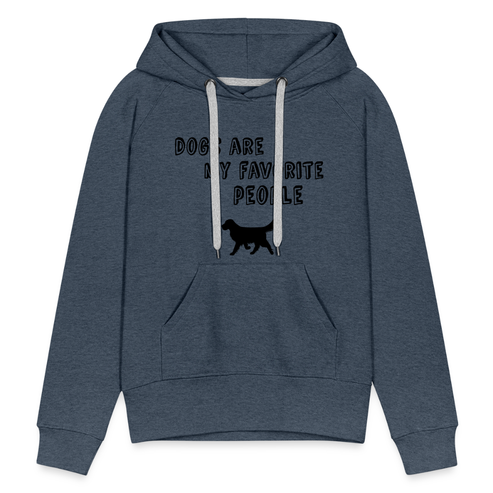 Frauen Premium Hoodie - Favorite Dog - Jeansblau