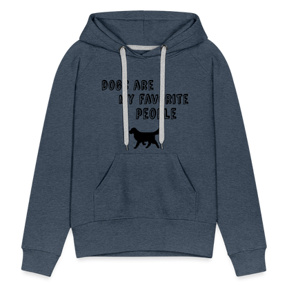 Frauen Premium Hoodie - Favorite Dog - Jeansblau