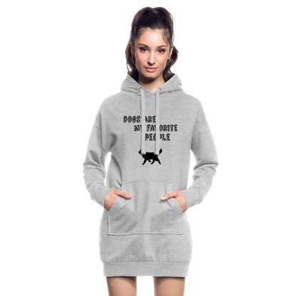 Hoodie-Kleid - Favorite Dog - Grau meliert