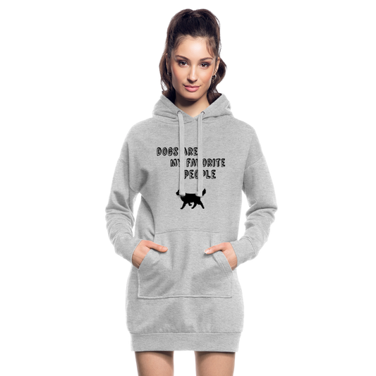 Hoodie-Kleid - Favorite Dog - Grau meliert