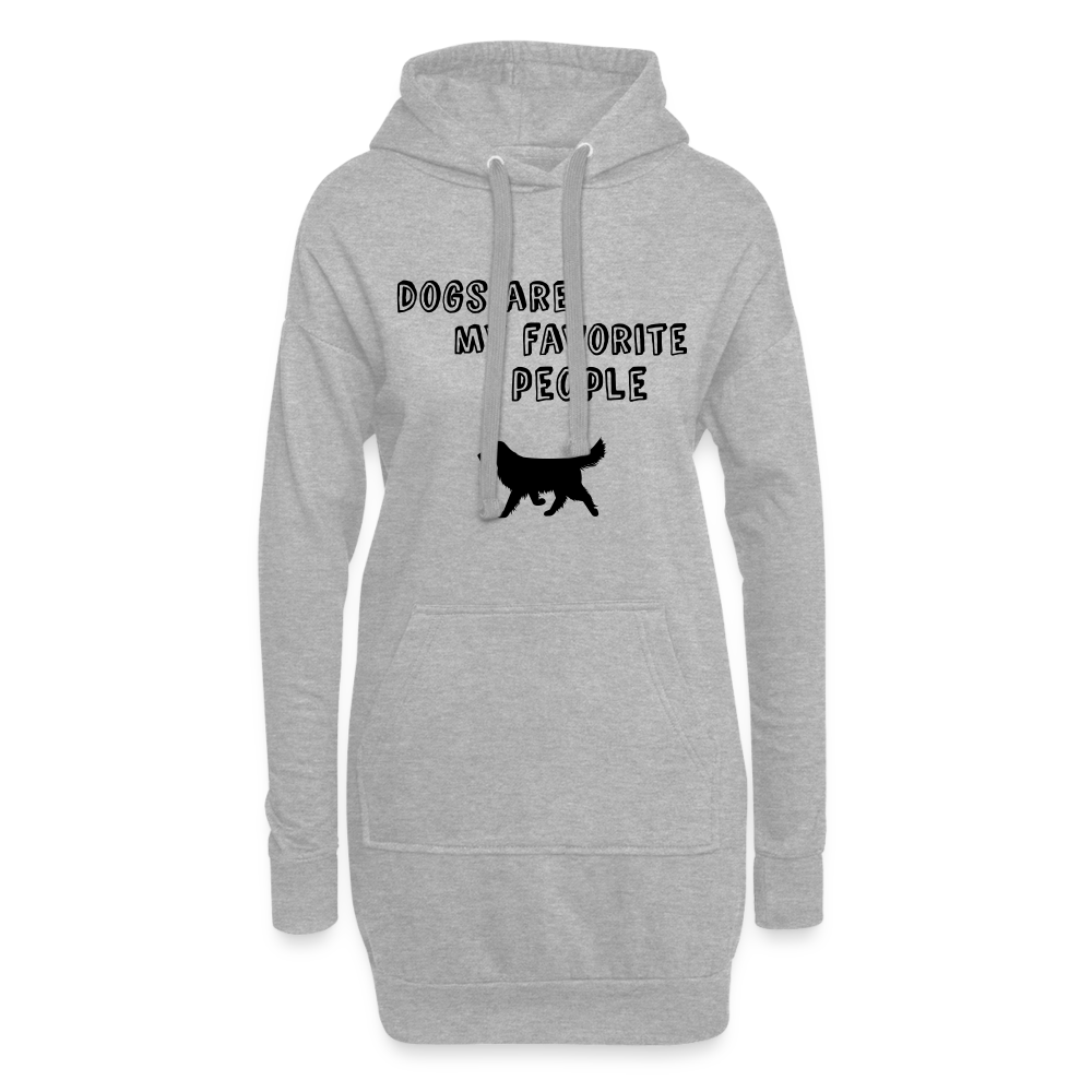 Hoodie-Kleid - Favorite Dog - Grau meliert