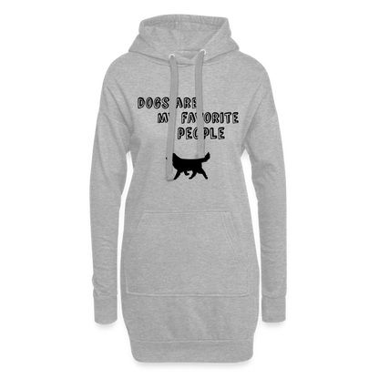 Hoodie-Kleid - Favorite Dog - Grau meliert