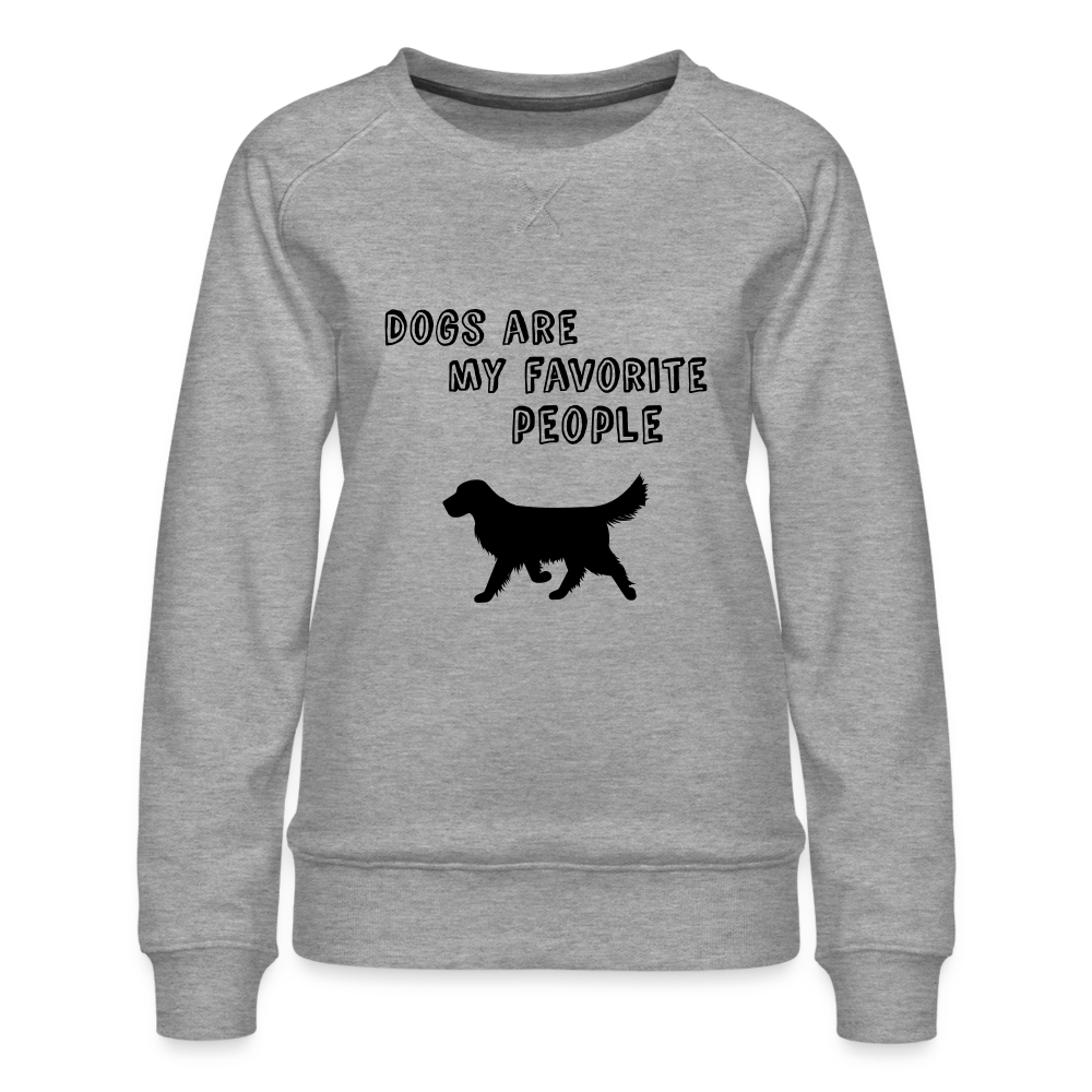 Frauen Premium Pullover - Favorite Dog - Grau meliert