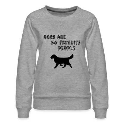 Frauen Premium Pullover - Favorite Dog - Grau meliert