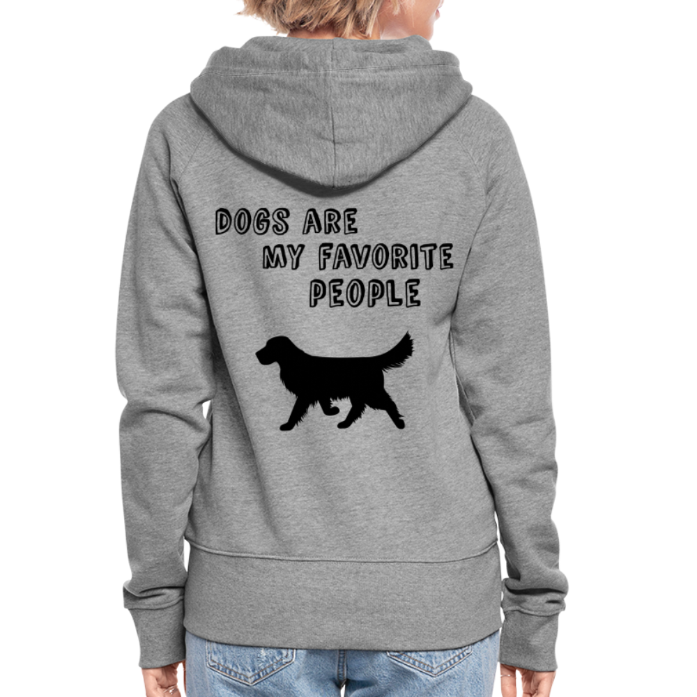 Frauen Premium Kapuzenjacke - Favorite Dog - Grau meliert