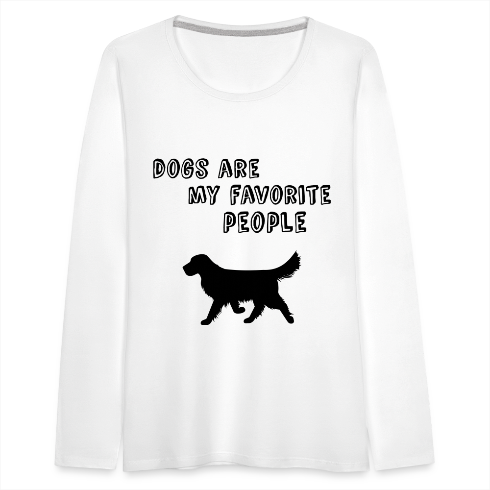 Frauen Premium Langarmshirt - Favorite Dog - weiß