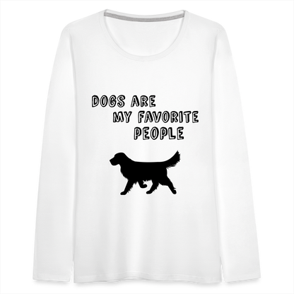 Frauen Premium Langarmshirt - Favorite Dog - weiß