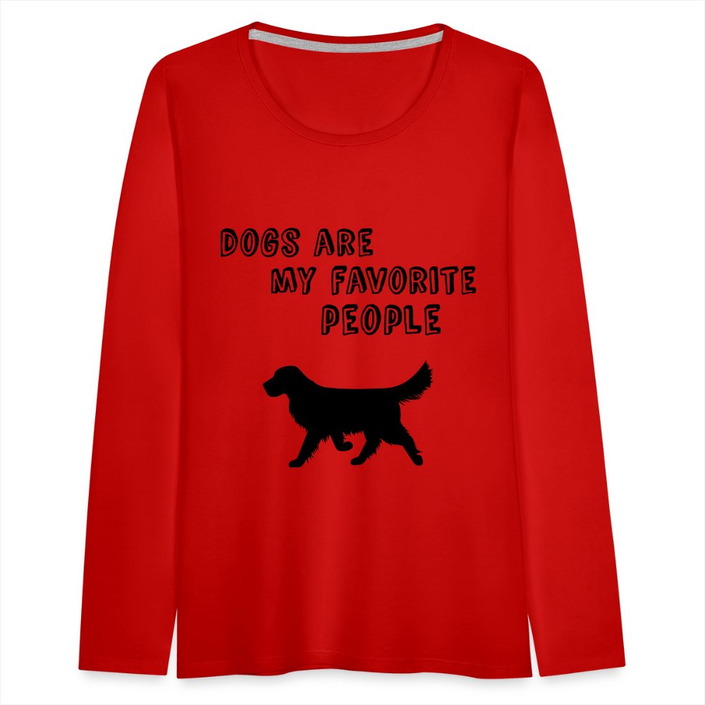 Frauen Premium Langarmshirt - Favorite Dog - Rot