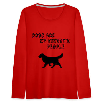 Frauen Premium Langarmshirt - Favorite Dog - Rot