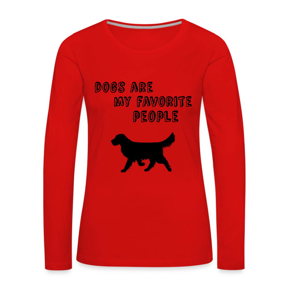 Frauen Premium Langarmshirt - Favorite Dog - Rot