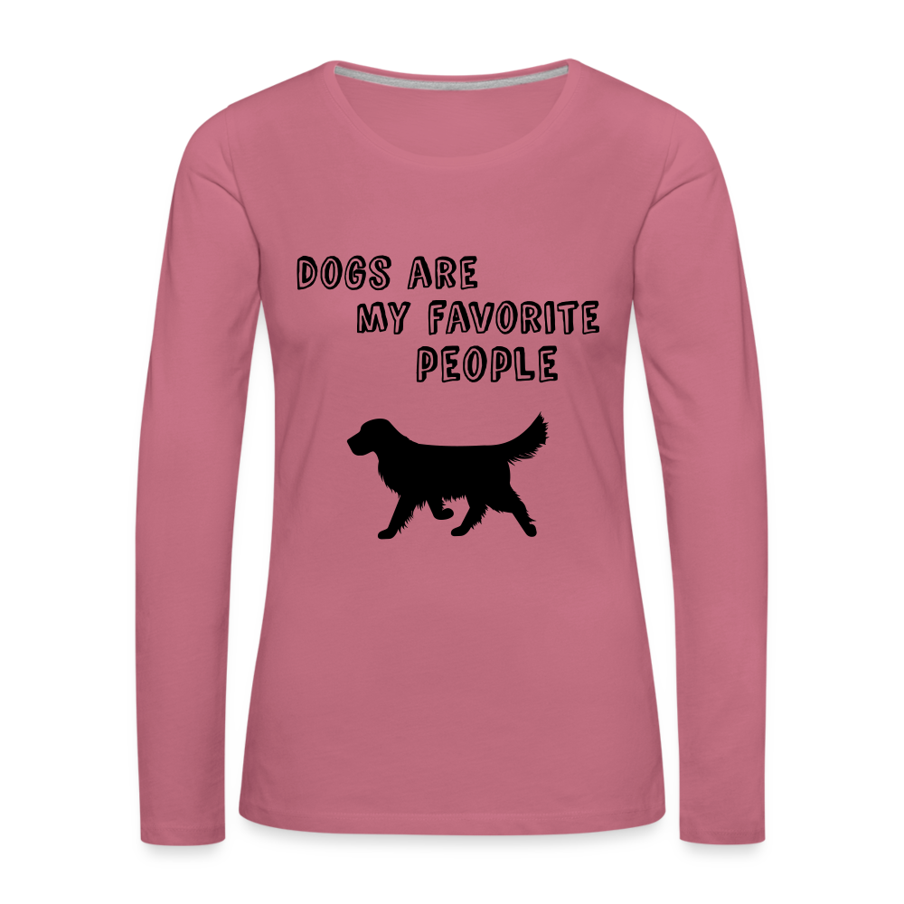 Frauen Premium Langarmshirt - Favorite Dog - Malve