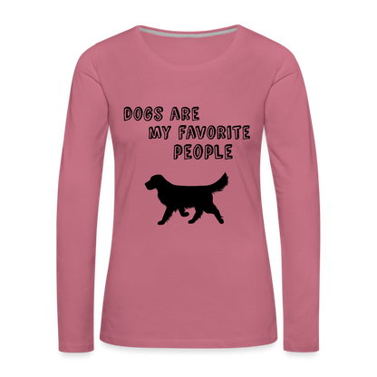 Frauen Premium Langarmshirt - Favorite Dog - Malve