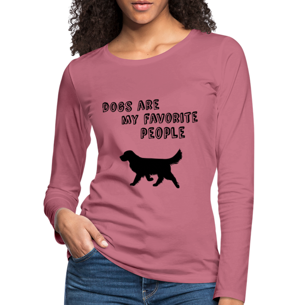 Frauen Premium Langarmshirt - Favorite Dog - Malve