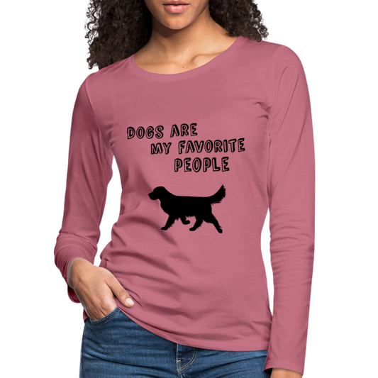 Frauen Premium Langarmshirt - Favorite Dog - Malve