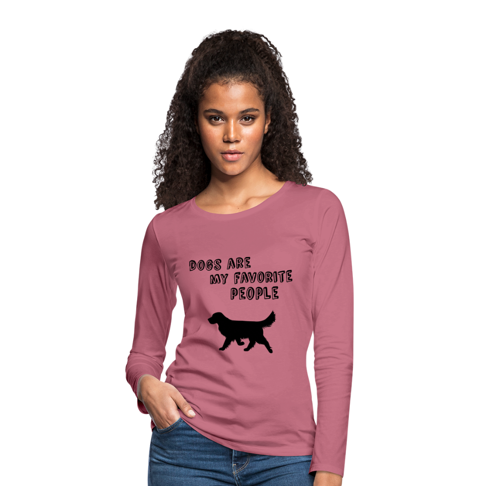 Frauen Premium Langarmshirt - Favorite Dog - Malve