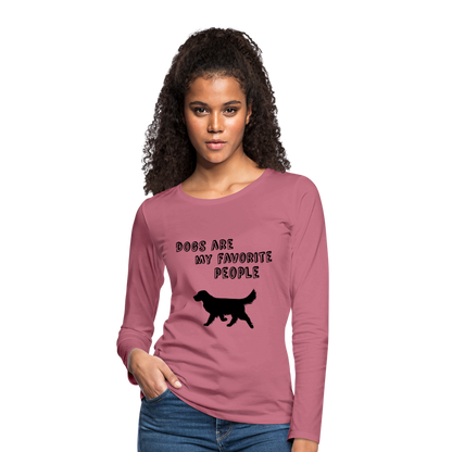 Frauen Premium Langarmshirt - Favorite Dog - Malve