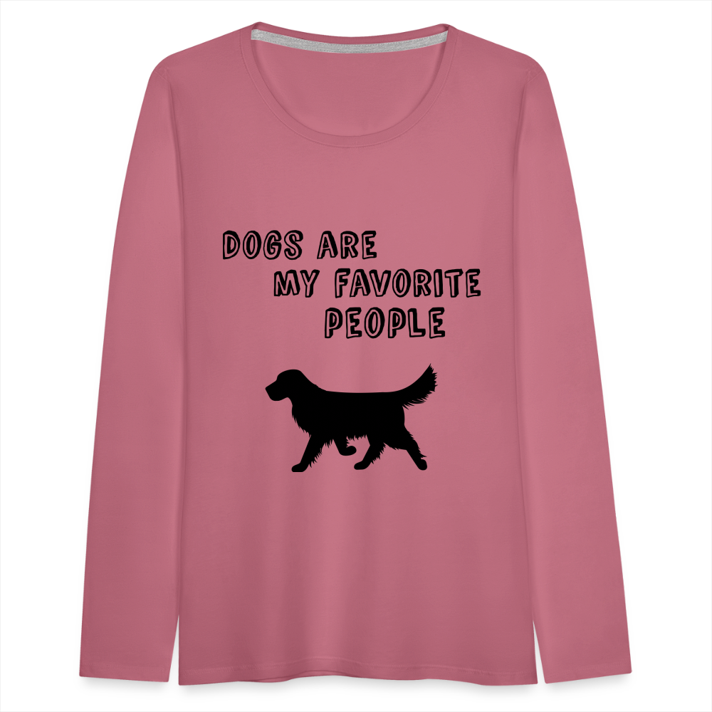 Frauen Premium Langarmshirt - Favorite Dog - Malve