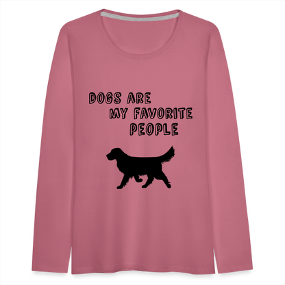 Frauen Premium Langarmshirt - Favorite Dog - Malve