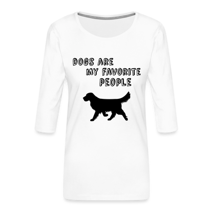 Frauen Premium 3/4-Arm Shirt - Favorite Dogs - weiß