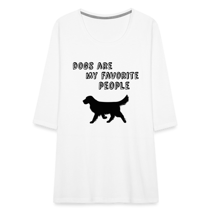 Frauen Premium 3/4-Arm Shirt - Favorite Dogs - weiß