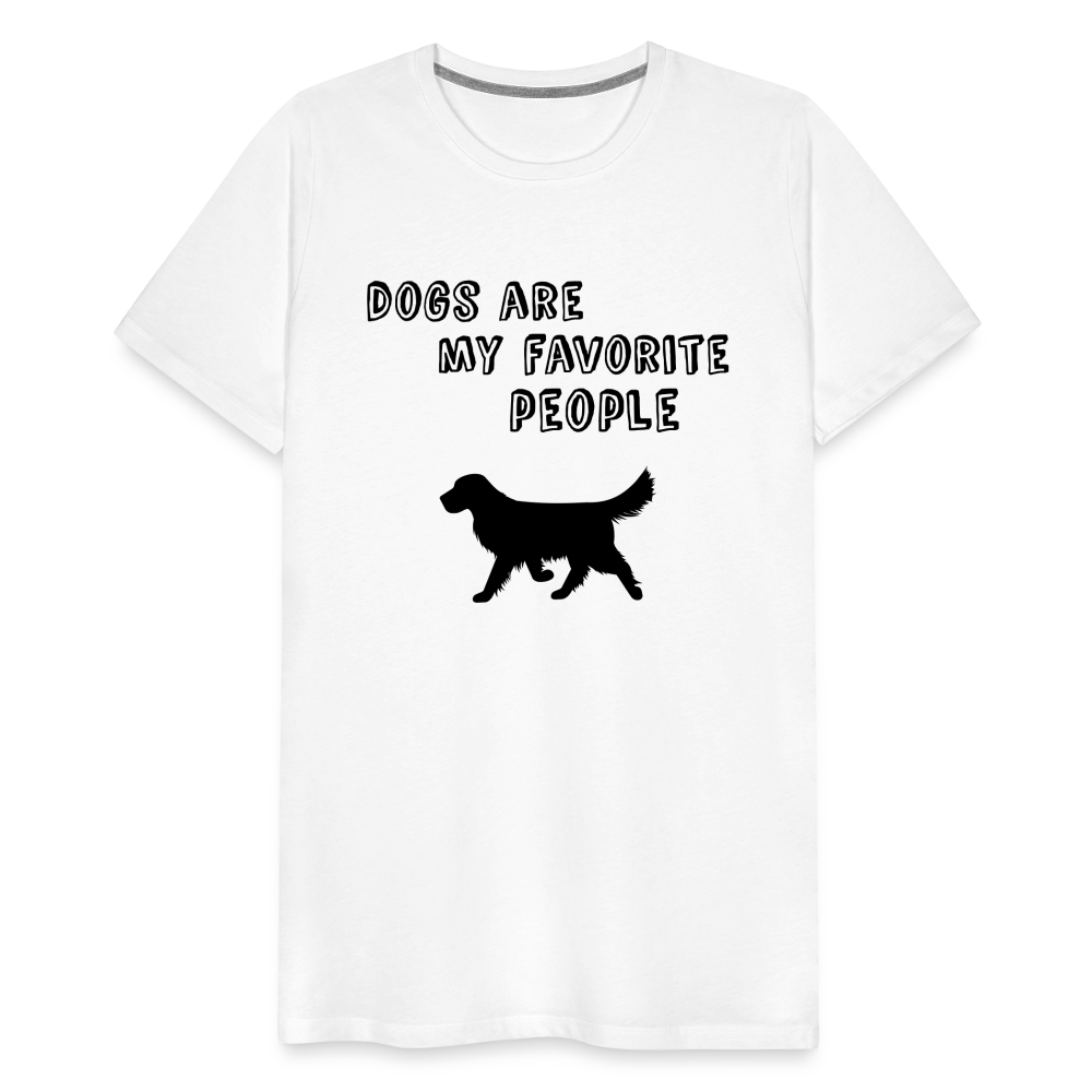 Männer Premium T-Shirt - Favorite Dog - weiß