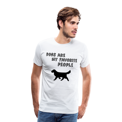 Männer Premium T-Shirt - Favorite Dog - weiß