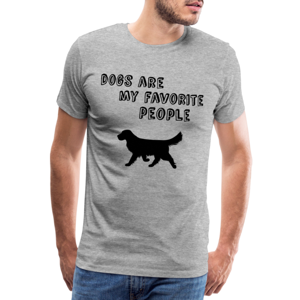 Männer Premium T-Shirt - Favorite Dog - Grau meliert