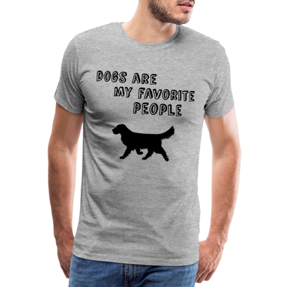 Männer Premium T-Shirt - Favorite Dog - Grau meliert