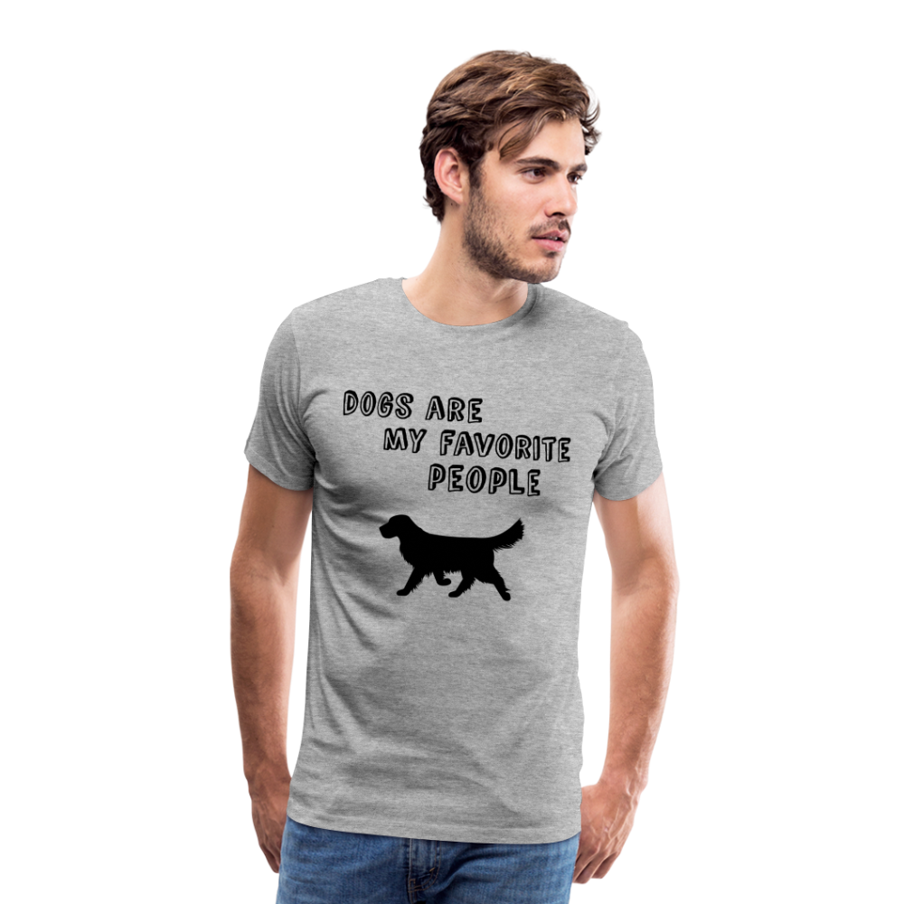 Männer Premium T-Shirt - Favorite Dog - Grau meliert