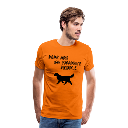 Männer Premium T-Shirt - Favorite Dog - Orange