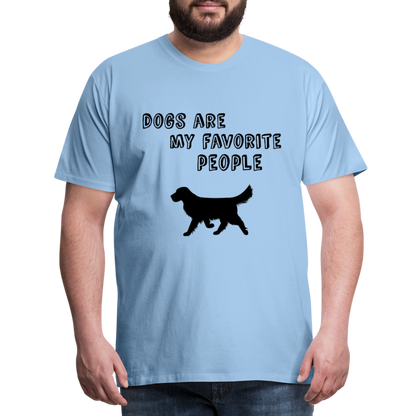 Männer Premium T-Shirt - Favorite Dog - Sky