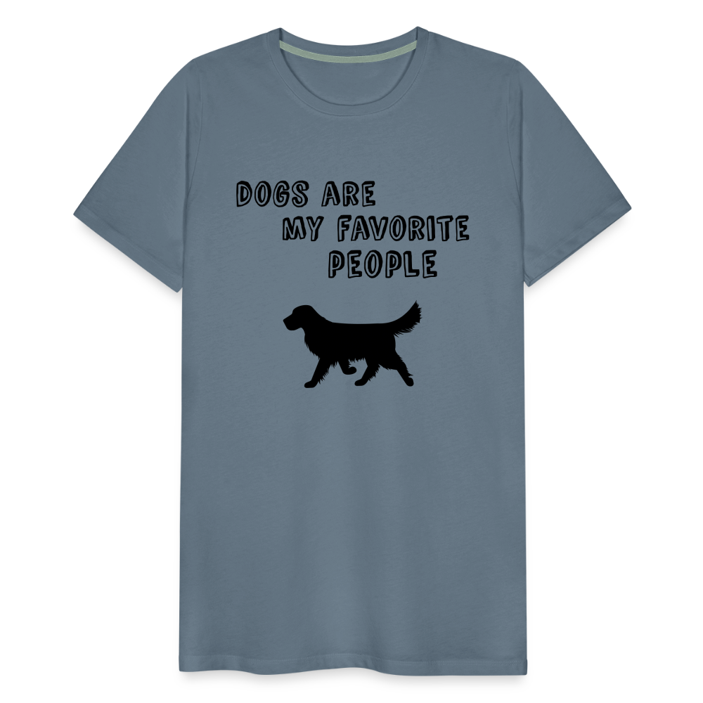 Männer Premium T-Shirt - Favorite Dog - Blaugrau