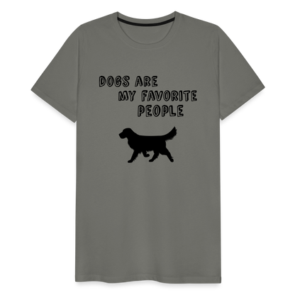 Männer Premium T-Shirt - Favorite Dog - Asphalt