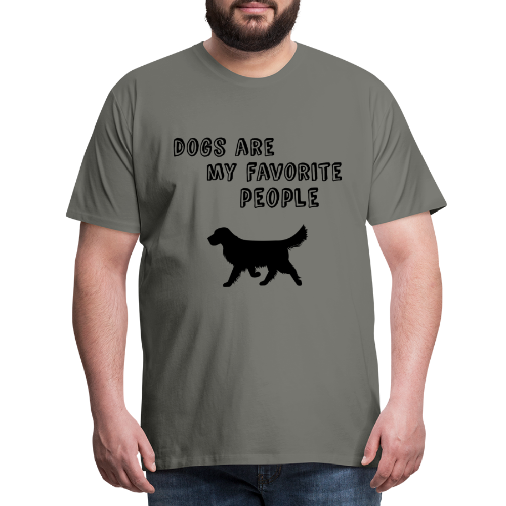 Männer Premium T-Shirt - Favorite Dog - Asphalt