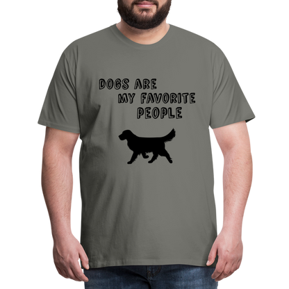 Männer Premium T-Shirt - Favorite Dog - Asphalt