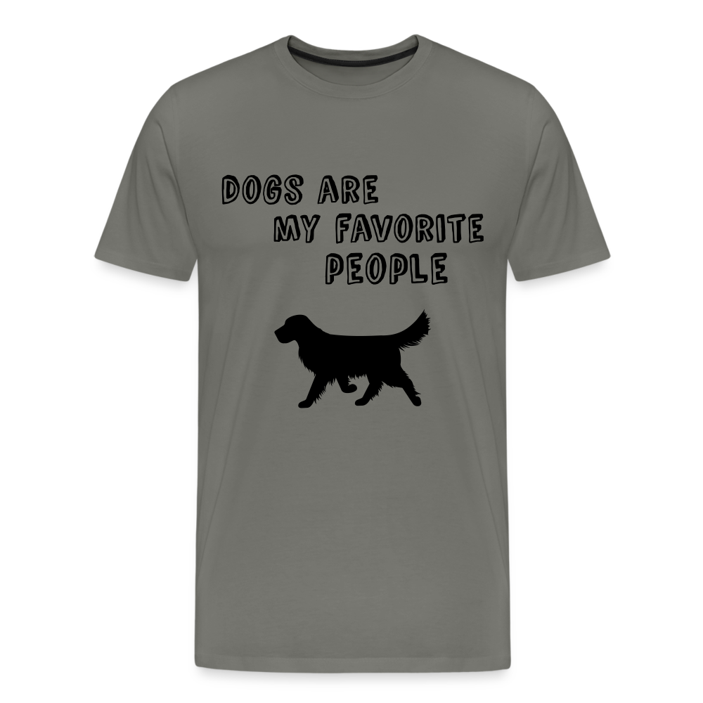 Männer Premium T-Shirt - Favorite Dog - Asphalt