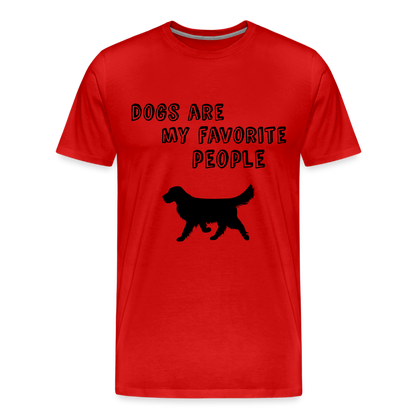 Männer Premium T-Shirt - Favorite Dog - Rot