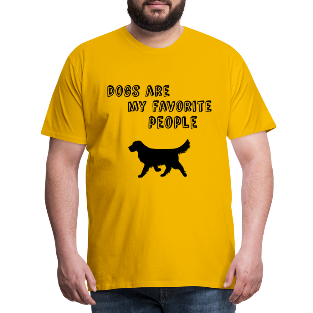 Männer Premium T-Shirt - Favorite Dog - Sonnengelb