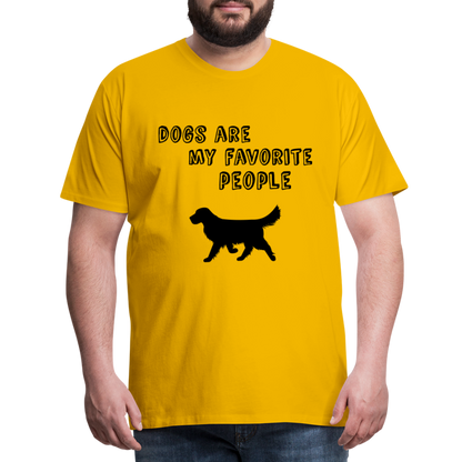 Männer Premium T-Shirt - Favorite Dog - Sonnengelb