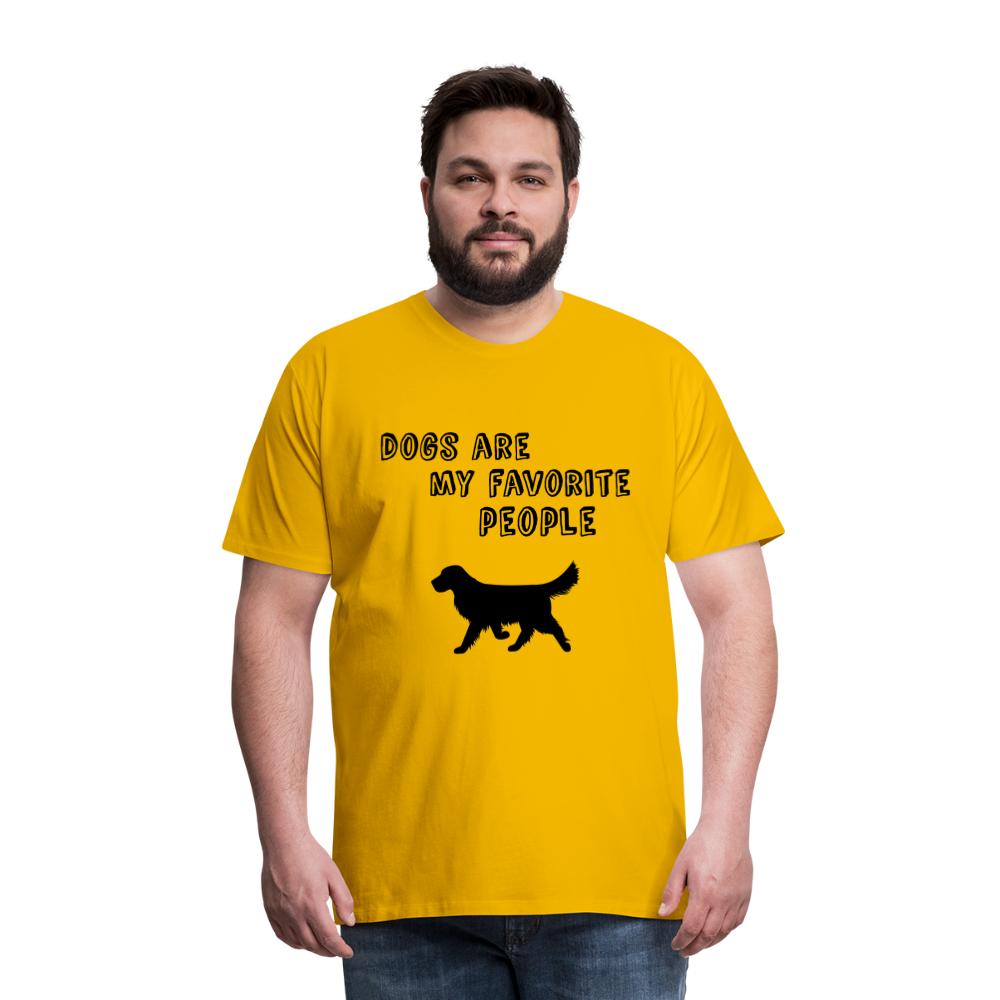 Männer Premium T-Shirt - Favorite Dog - Sonnengelb