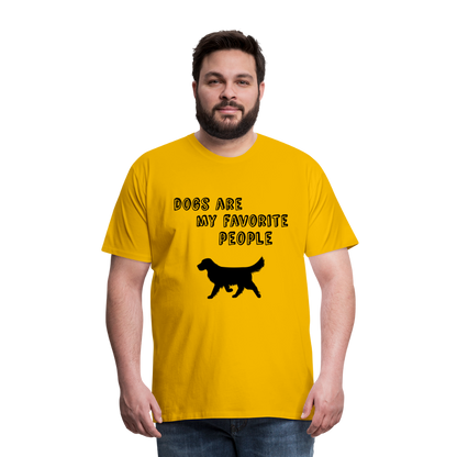 Männer Premium T-Shirt - Favorite Dog - Sonnengelb