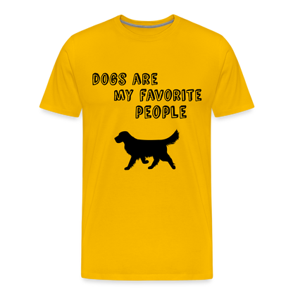 Männer Premium T-Shirt - Favorite Dog - Sonnengelb