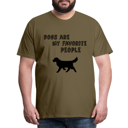 Männer Premium T-Shirt - Favorite Dog - Khaki