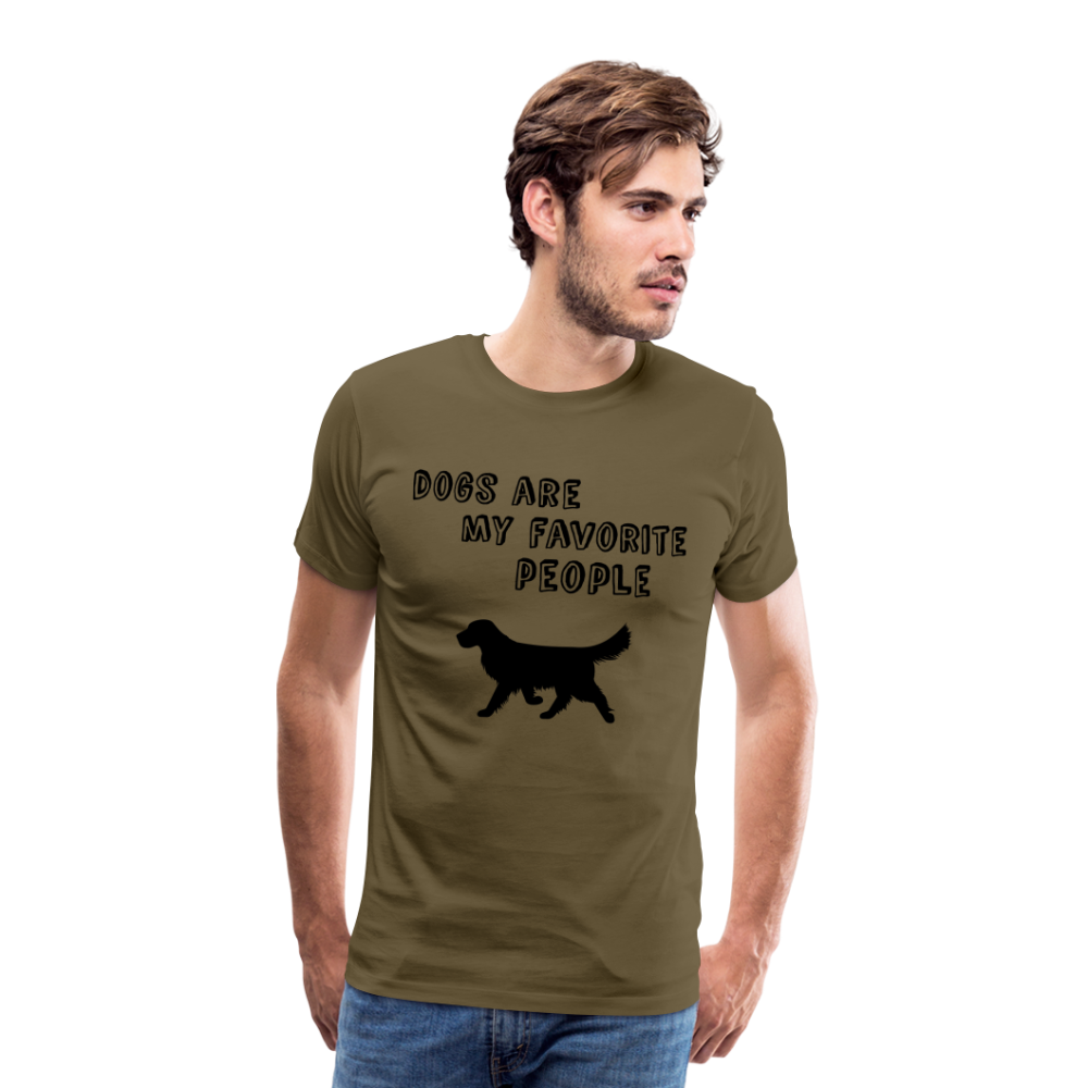 Männer Premium T-Shirt - Favorite Dog - Khaki