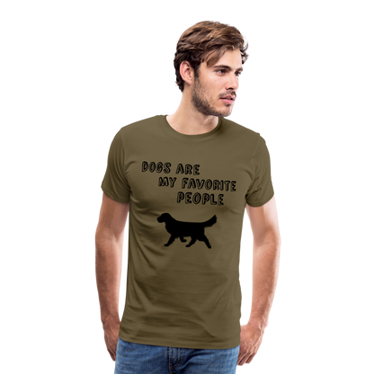 Männer Premium T-Shirt - Favorite Dog - Khaki