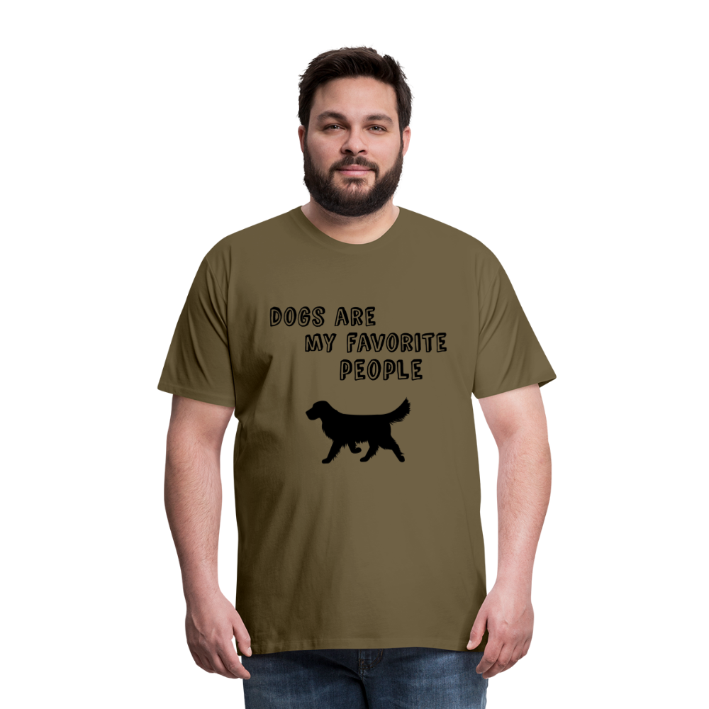 Männer Premium T-Shirt - Favorite Dog - Khaki