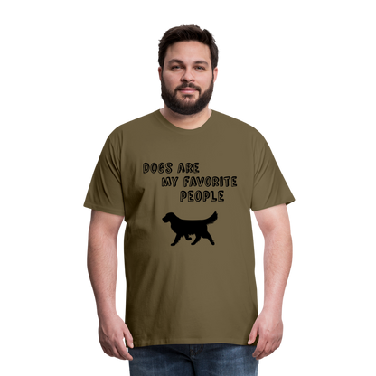 Männer Premium T-Shirt - Favorite Dog - Khaki