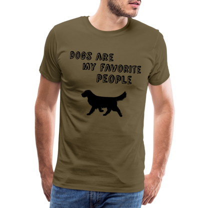 Männer Premium T-Shirt - Favorite Dog - Khaki