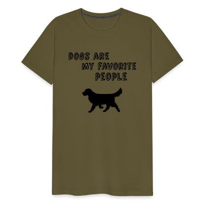 Männer Premium T-Shirt - Favorite Dog - Khaki